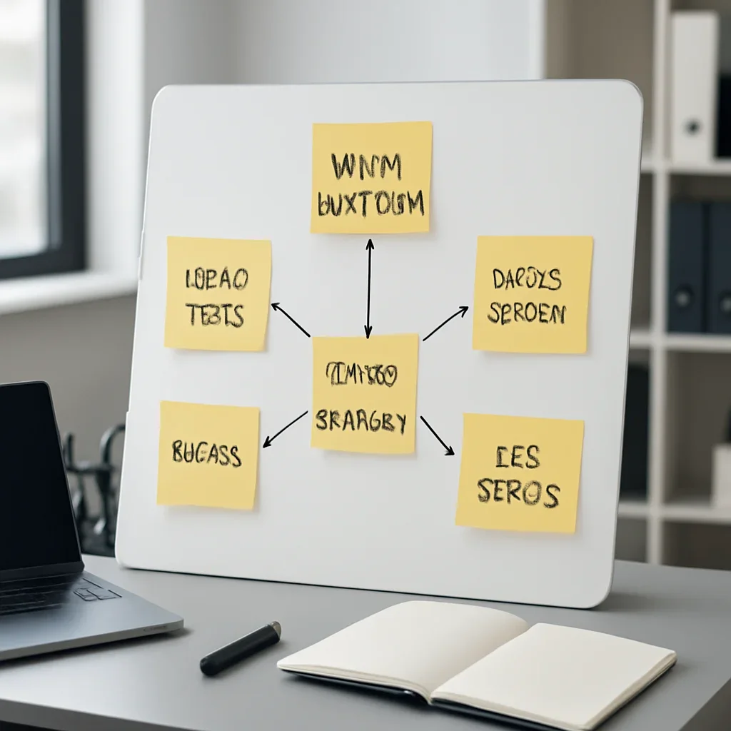 Website planning notes connecting NMN Benefits to related educational pages