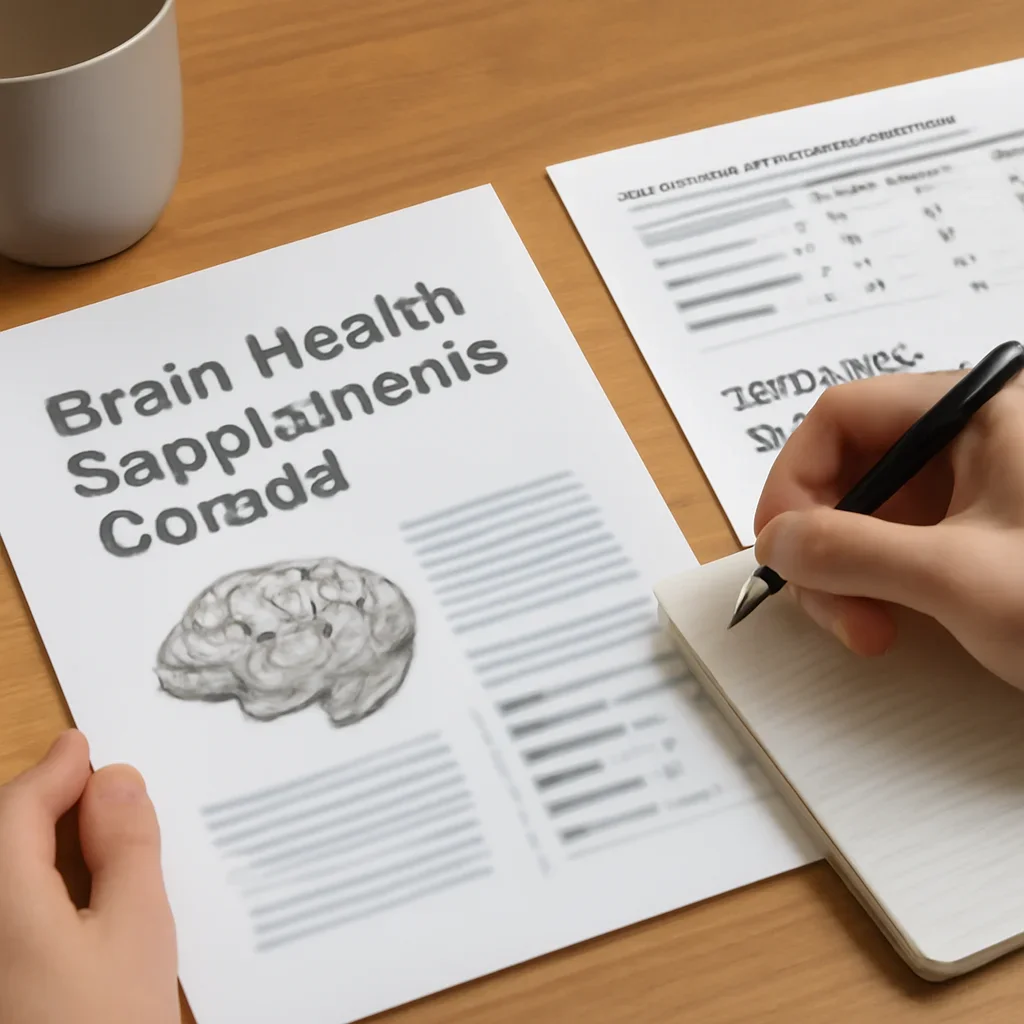 Reading notes and comparison materials related to Brain Health Supplements Canada
