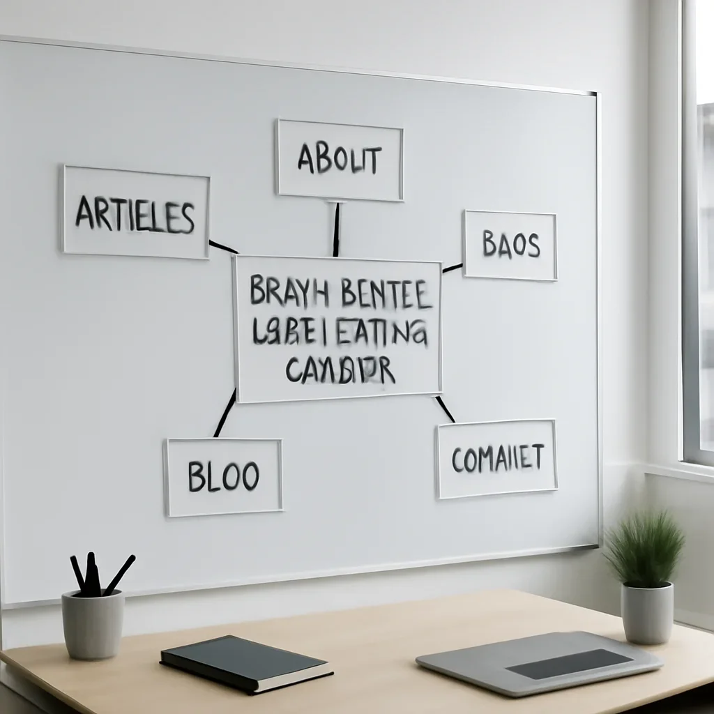 Website planning notes connecting Brain Health Supplements Canada to related educational pages