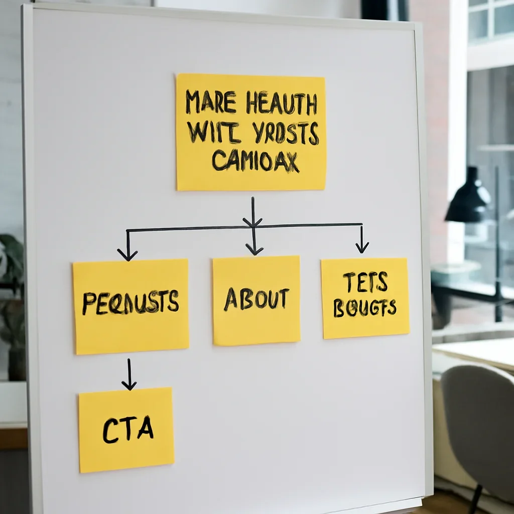 Website planning notes connecting Hair Health Supplements Canada to related educational pages