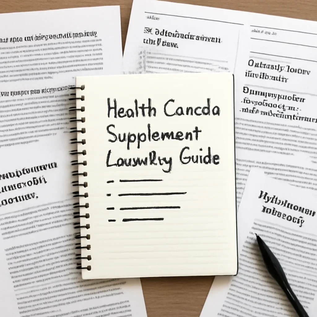 Research notes and reading materials related to Health Canada Supplement Licensing Guide