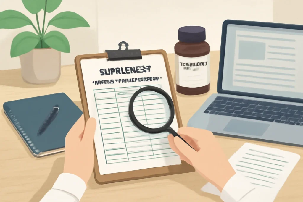 Editorial illustration space for article topic How to Read a Supplement Certificate of Analysis