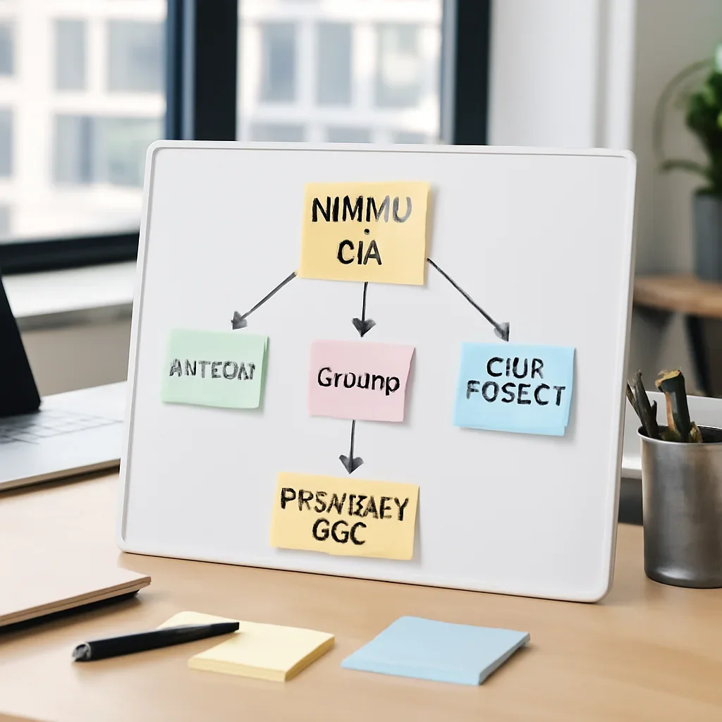Website planning notes connecting NMN vs NR to related educational pages