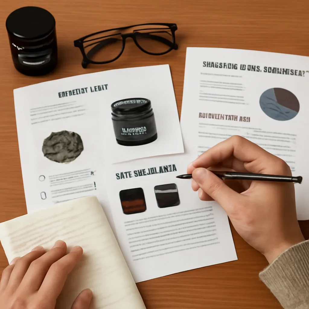 Reading notes and comparison materials related to Shilajit Canada