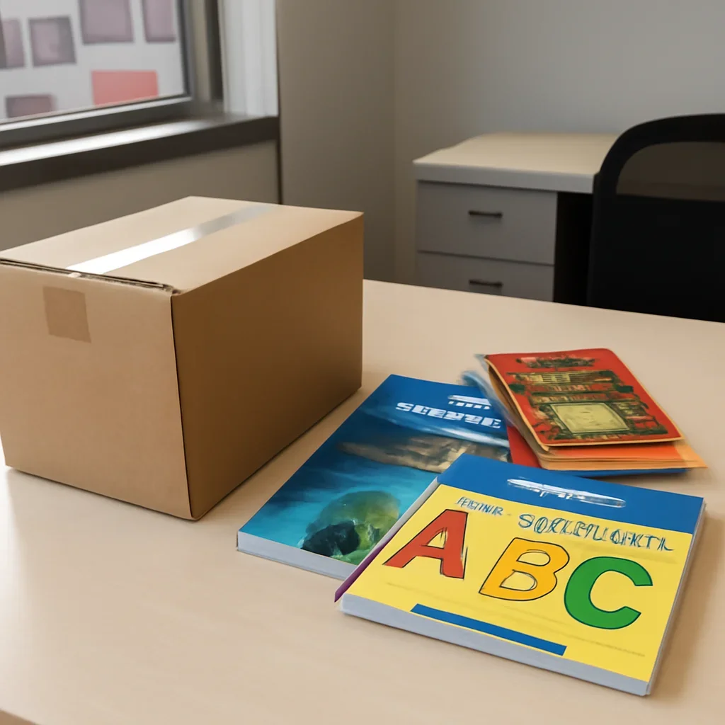 Parcel and educational materials prepared for readers in Brandon, MB
