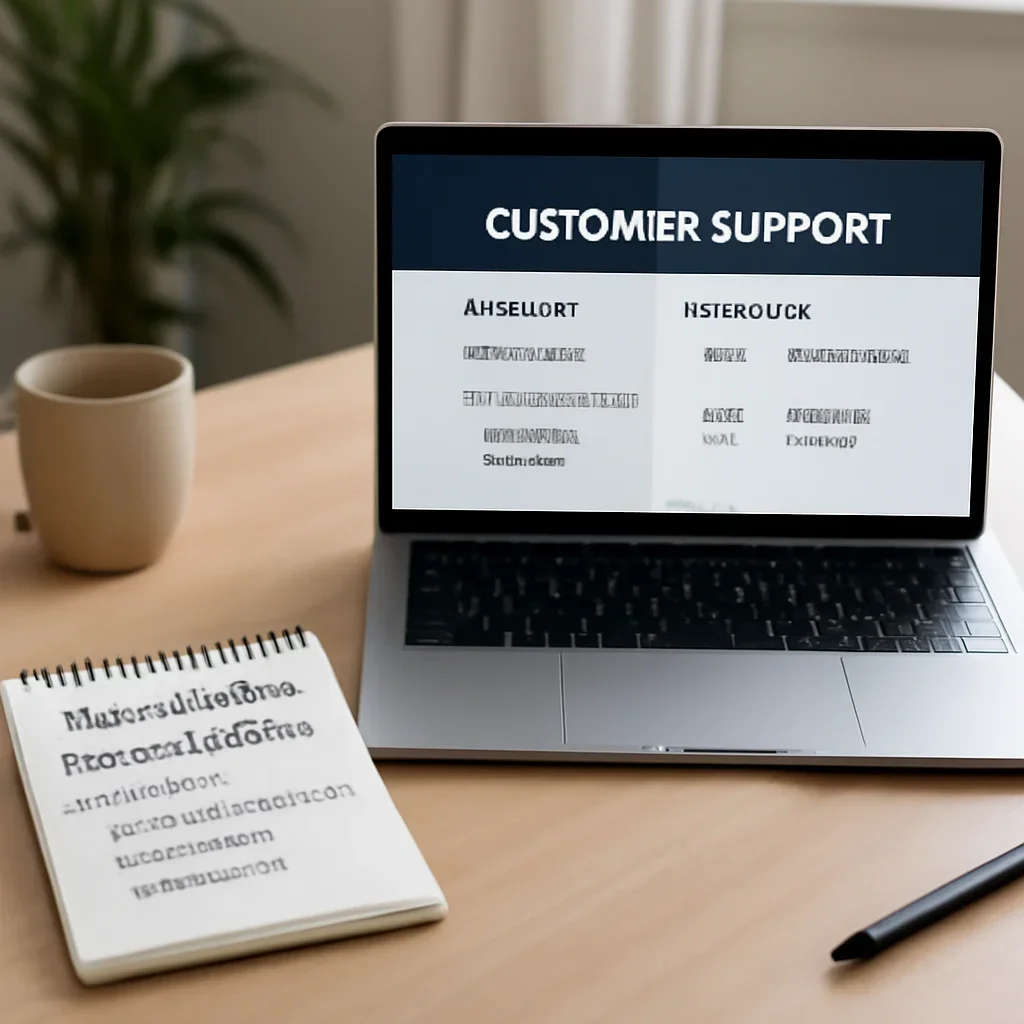 Customer support and city-specific website planning notes for Burlington, ON