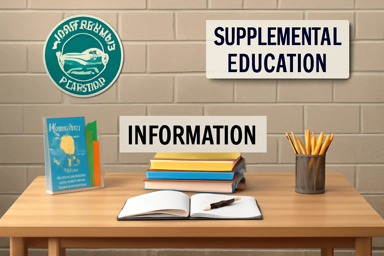 Local information desk setup representing supplement education in Cambridge, ON