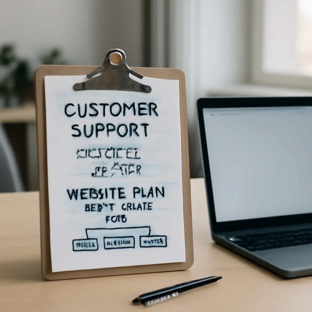 Customer support and city-specific website planning notes for Cambridge, ON