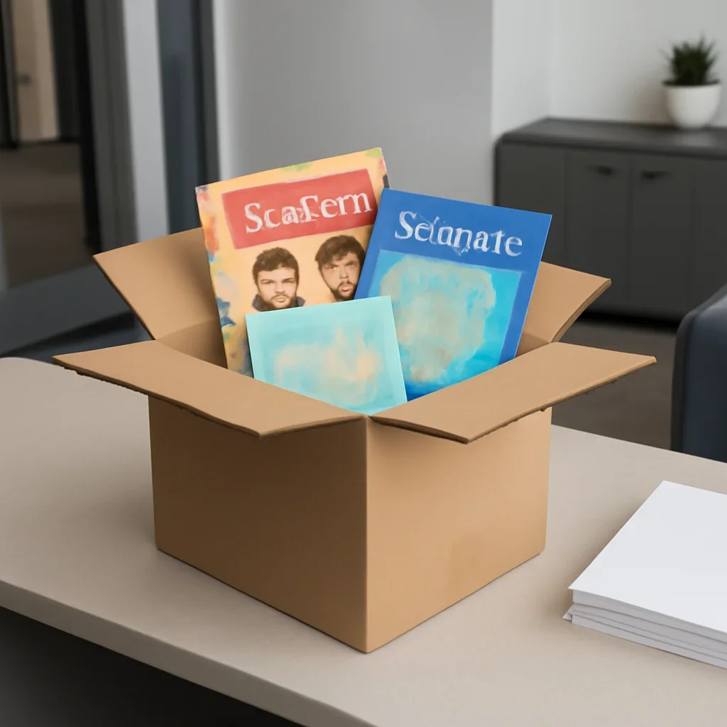 Parcel and educational materials prepared for readers in Gatineau, QC