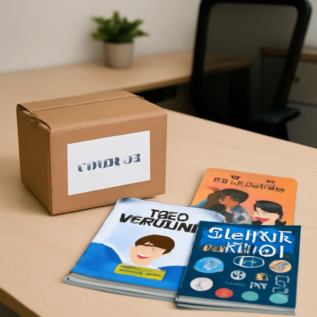 Parcel and educational materials prepared for readers in Guelph, ON