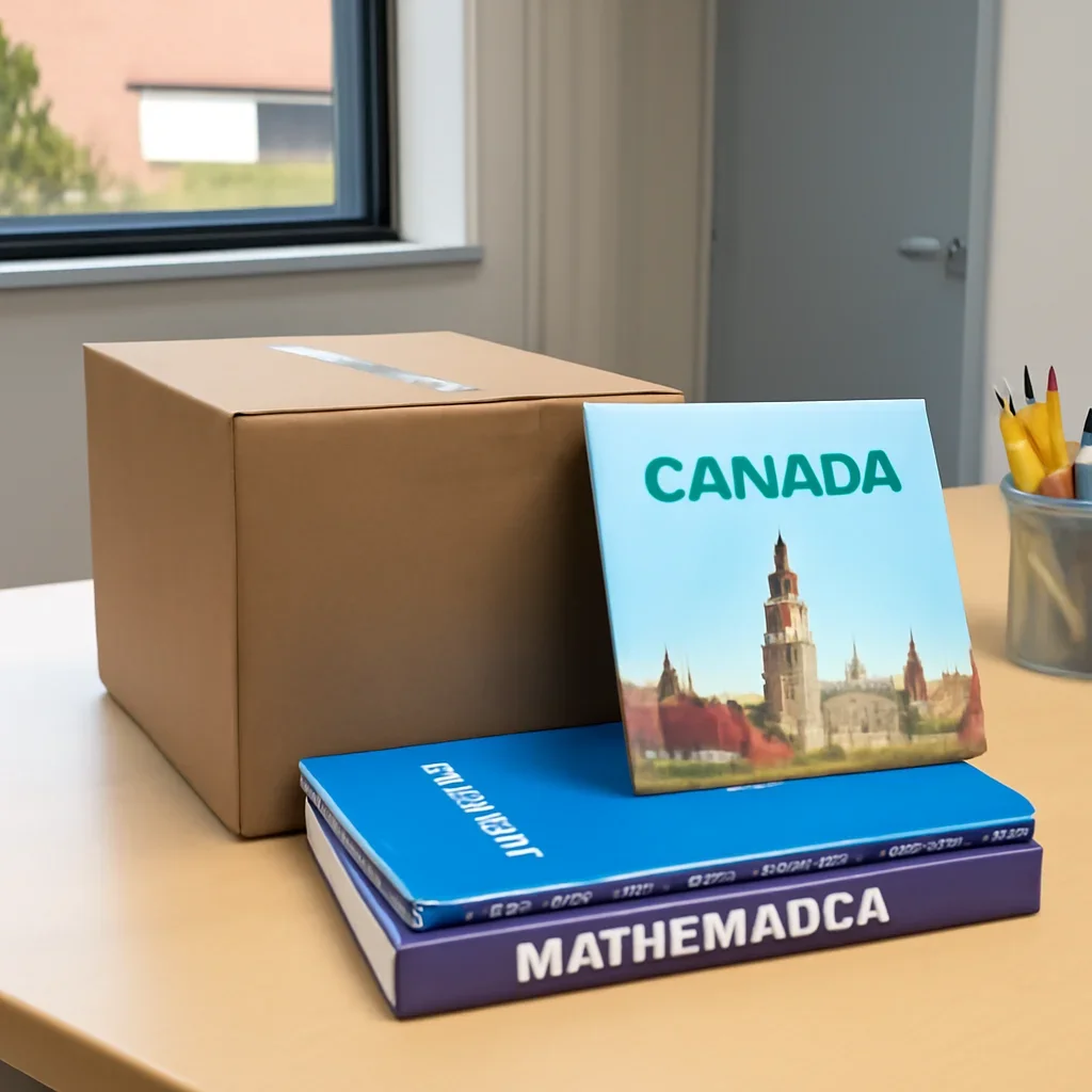Parcel and educational materials prepared for readers in Kitchener, ON