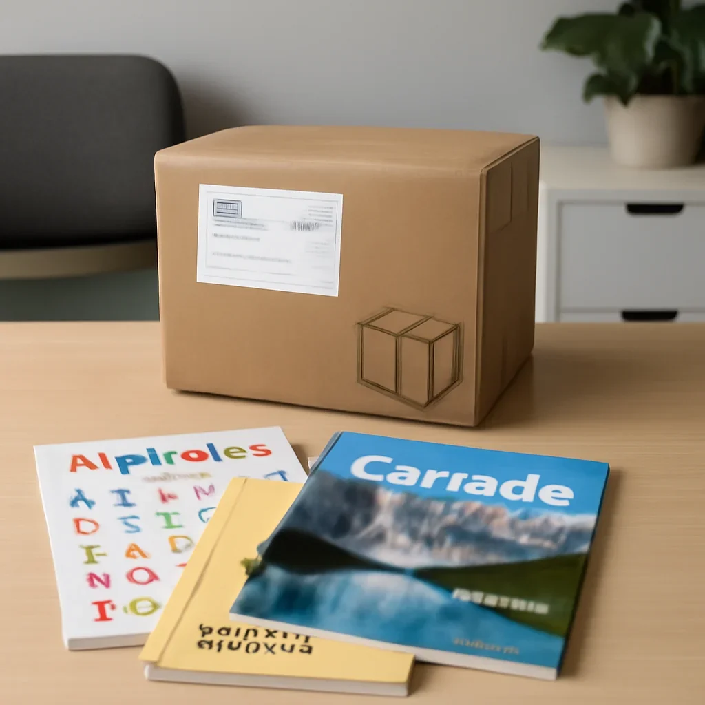 Parcel and educational materials prepared for readers in Lethbridge, AB