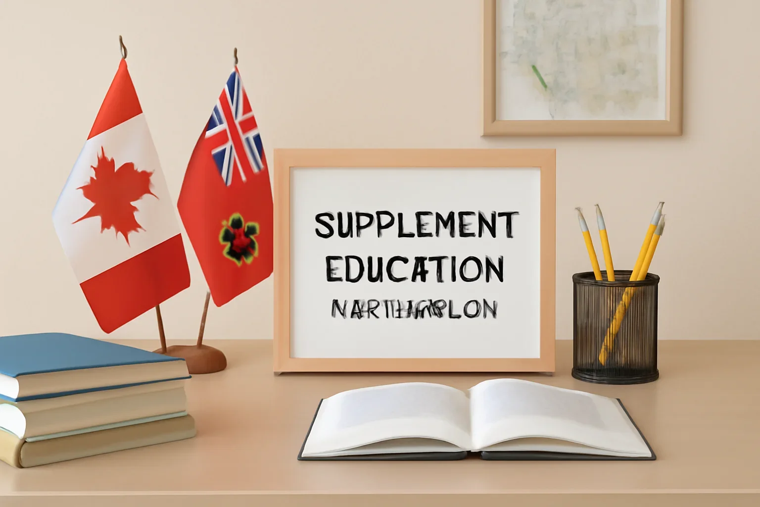 Local information desk setup representing supplement education in Markham, ON