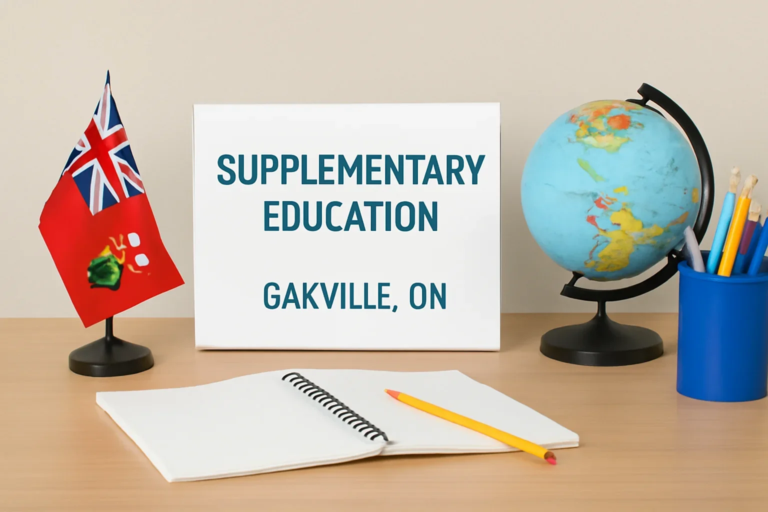 Local information desk setup representing supplement education in Oakville, ON