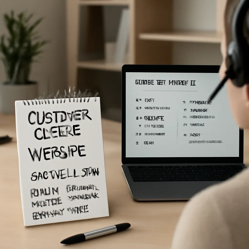 Customer support and city-specific website planning notes for Oakville, ON