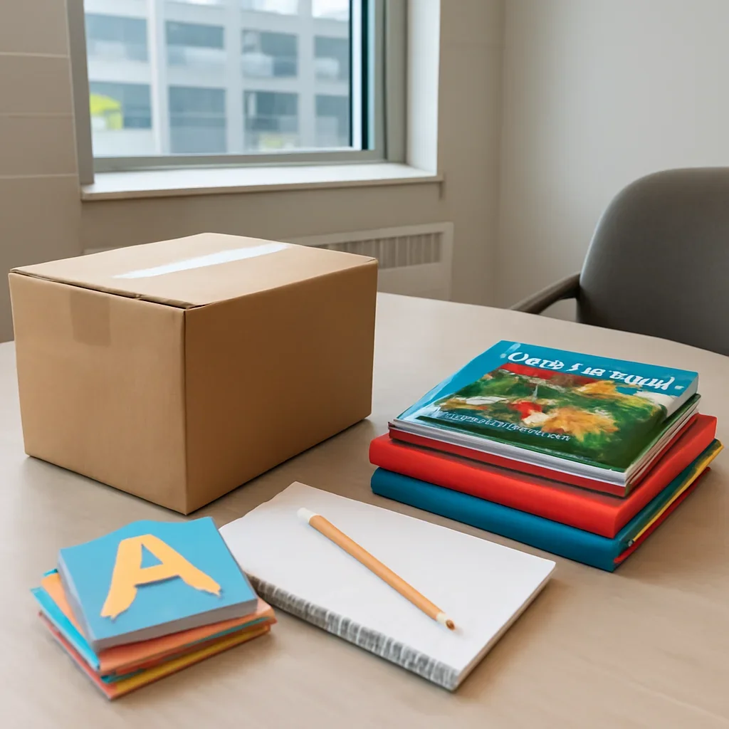 Parcel and educational materials prepared for readers in Oshawa, ON