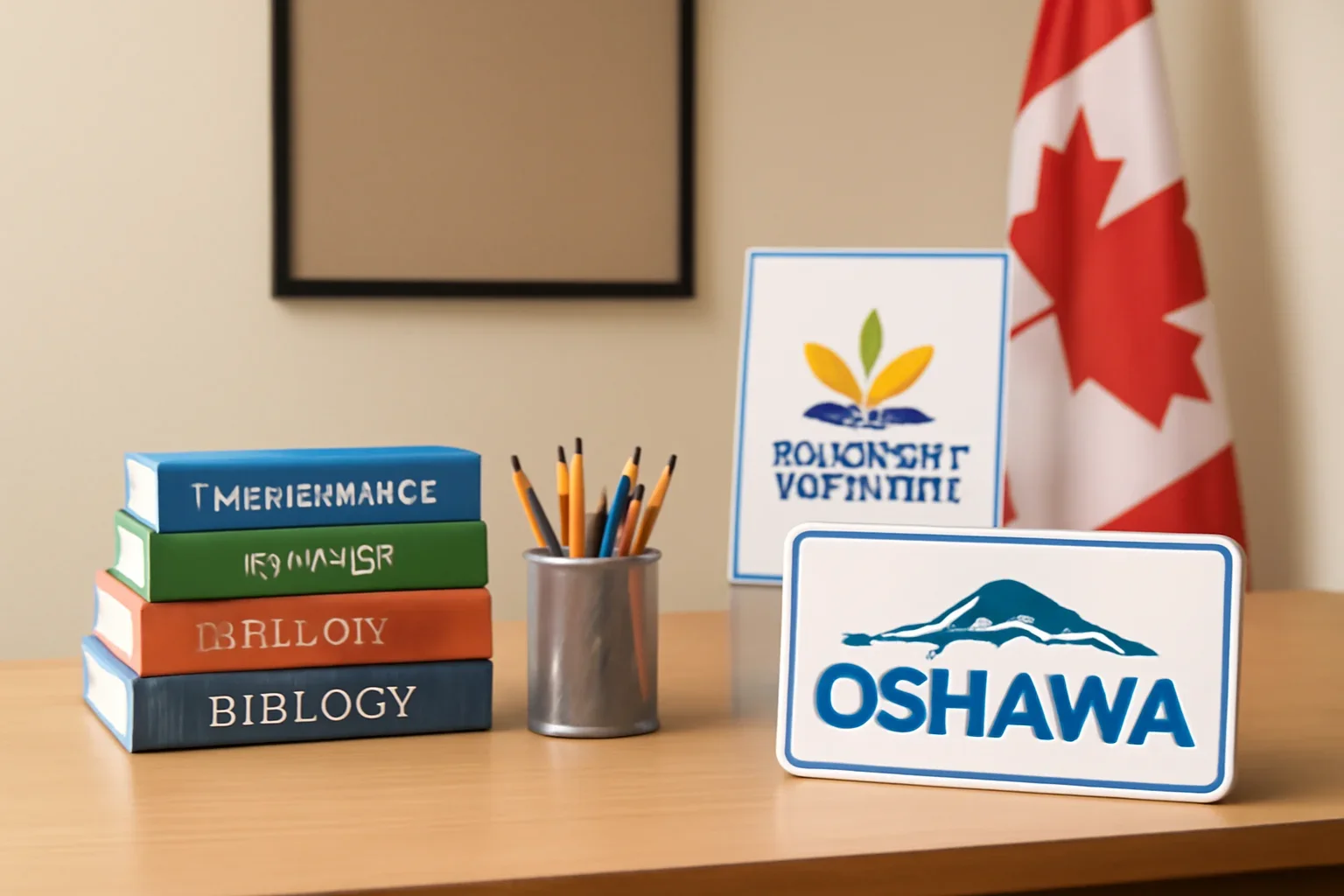 Local information desk setup representing supplement education in Oshawa, ON