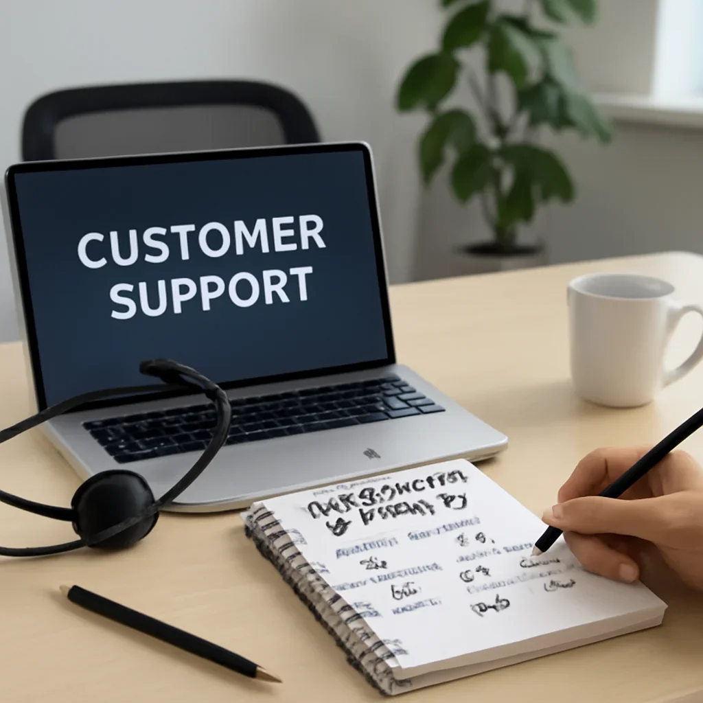 Customer support and city-specific website planning notes for Red Deer, AB