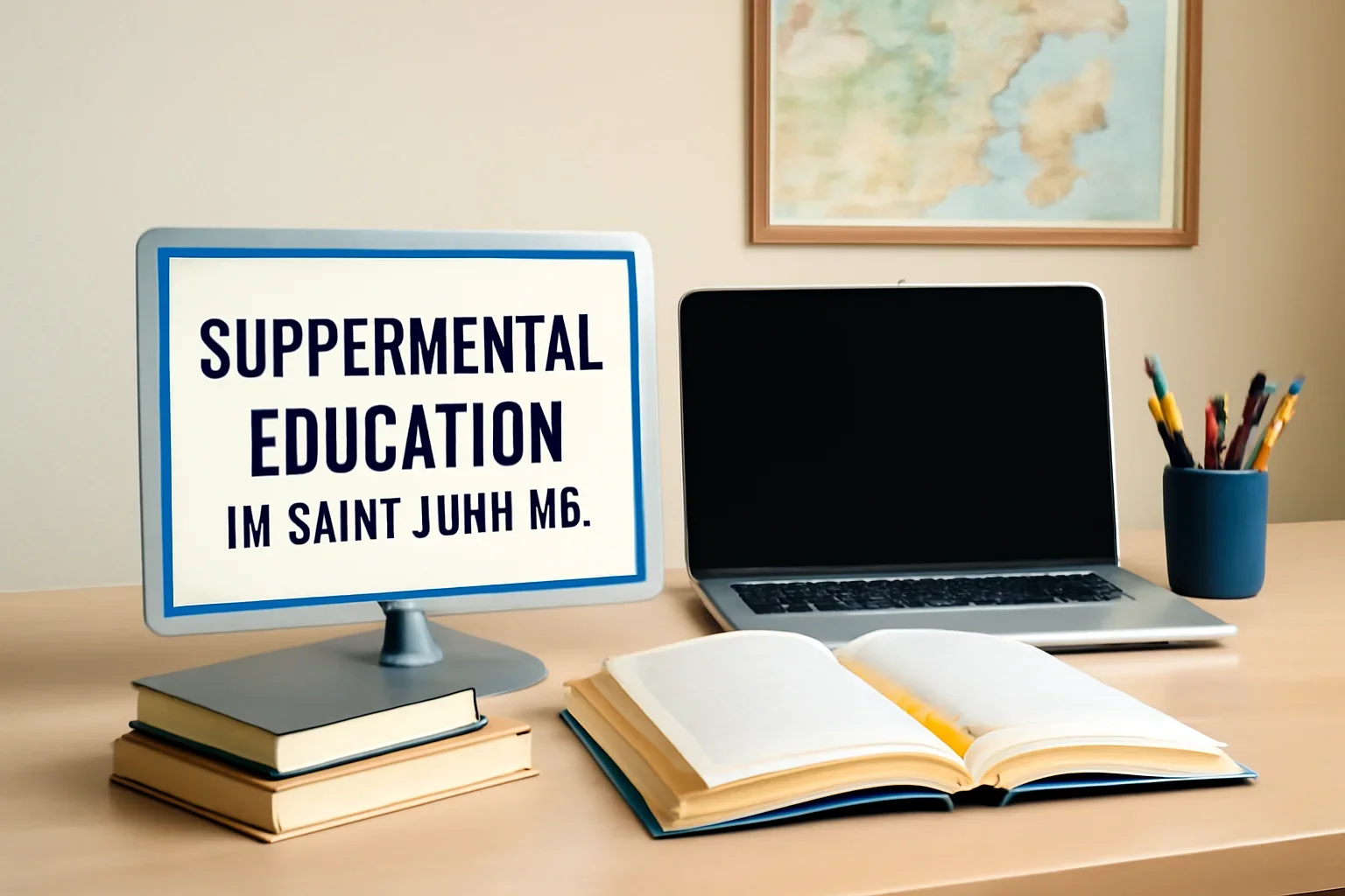 Local information desk setup representing supplement education in Saint John, NB