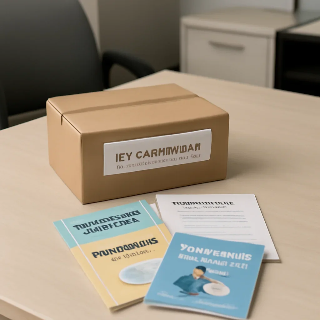 Parcel and educational materials prepared for readers in St. Catharines, ON
