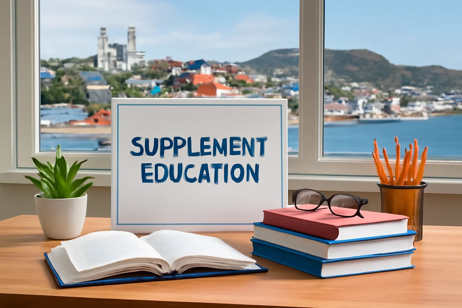 Local information desk setup representing supplement education in St. John's, NL