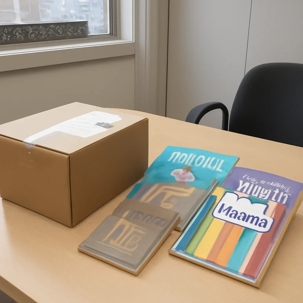 Parcel and educational materials prepared for readers in Trois-Rivieres, QC