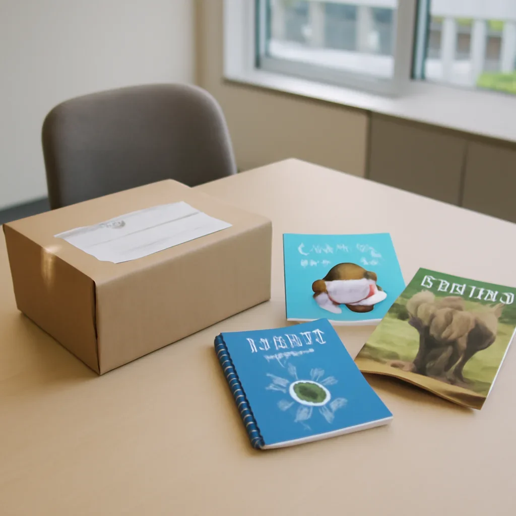 Parcel and educational materials prepared for readers in Vaughan, ON